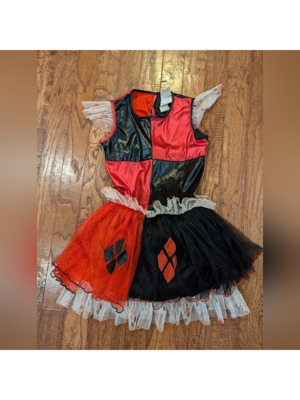 Rubie's Harley Quinn Deluxe Child Costume Tutu Dress Size Large 10-12